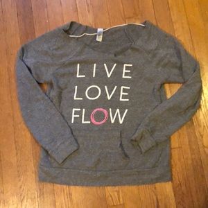 Athleisure sweater with a yogi mantra